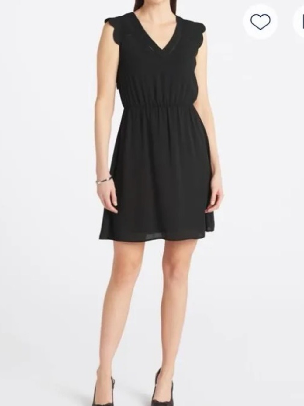 NWT 41 Hawthorn Midnight Scallop Detail Dress Black- Small